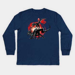 Blue vs Indoraptor Kids Long Sleeve T-Shirt